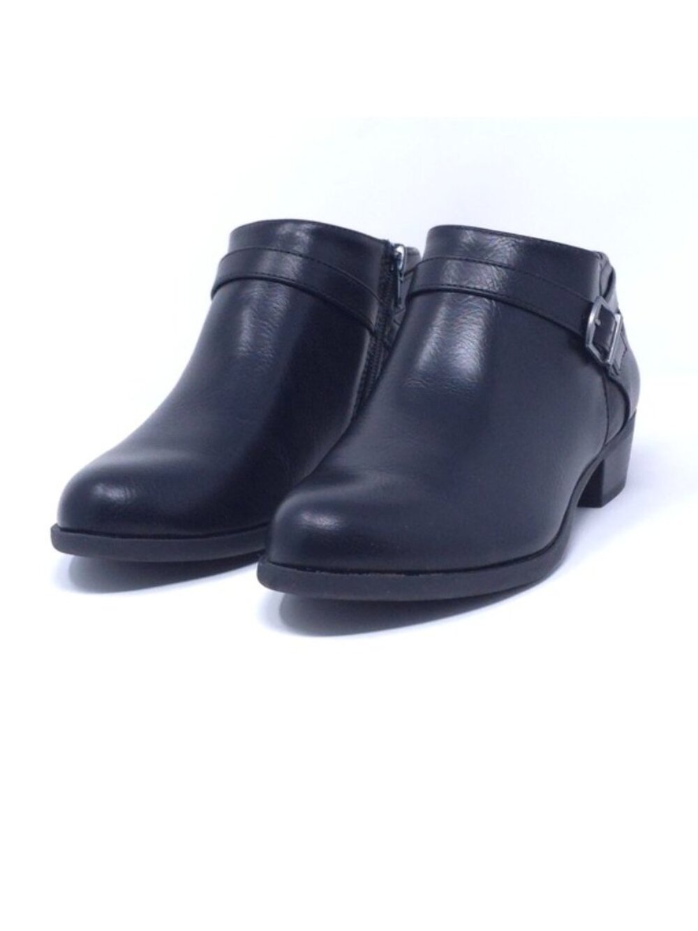 LifeStride Alexander Block Heel Ankle Booties Black 6.5 W